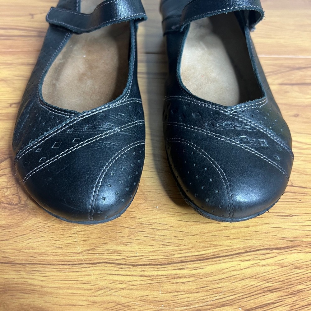 Taos Step It Up Mary Jane Flats Size 6.5 US 37 EU Leather Black Comfort - Picture 5 of 12